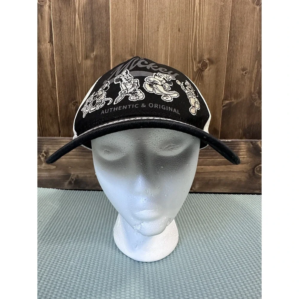 VTG Y2K Disney Mickey Mouse Classic‎ Black Authentic Baseball Cap Hat Strapback